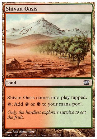 Shivan Oasis (8th Edition) Near Mint - Nick Nack's Full Frontal Attack