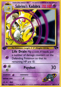 Sabrina's Kadabra (Gym Challenge) Light Play 1st Edition