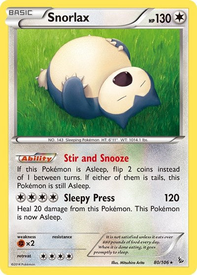 Snorlax (XY - Flashfire) Near Mint