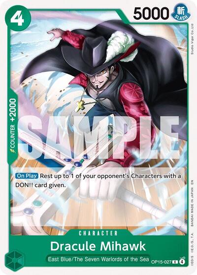 Dracule Mihawk (Adventure on Kami's Island) Near Mint - Nick Nack's Full Frontal Attack