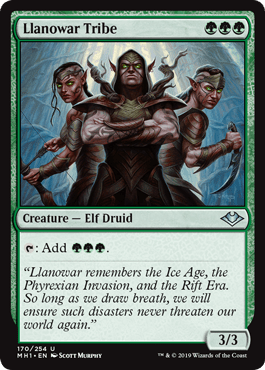 Llanowar Tribe (Modern Horizons) Near Mint - Nick Nack's Full Frontal Attack