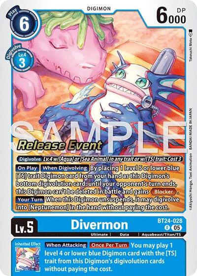 Divermon (Time Stranger Release Events Cards) Near Mint Foil