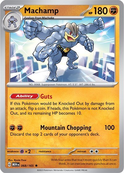 Machamp (Scarlet and Violet: 151) Near Mint Reverse Holofoil - Nick Nack's Full Frontal Attack