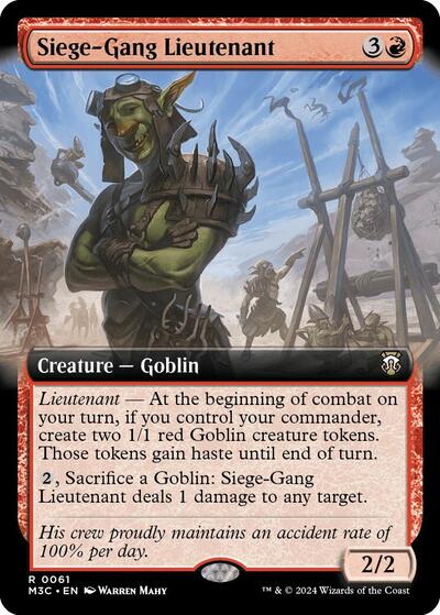 Siege - Gang Lieutenant (Extended Art) (Ripple Foil) (Commander: Modern Horizons 3) Near Mint Foil - Nick Nack's Full Frontal Attack