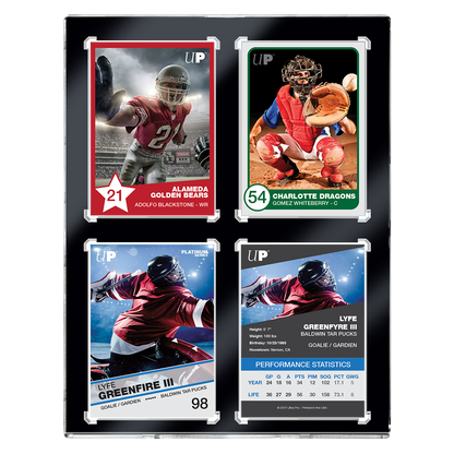 35PT 4-Card Black Border UV ONE-TOUCH Magnetic Holder