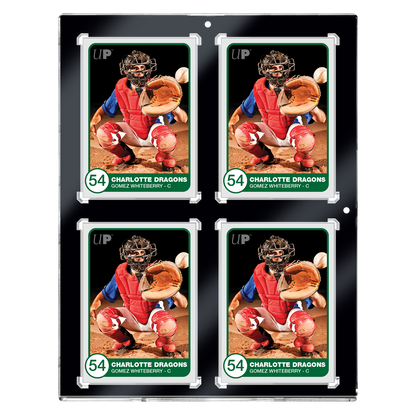 130PT 4-Card Black Border UV ONE-TOUCH Magnetic Holder