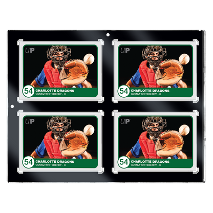 130PT 4-Card Black Border UV ONE-TOUCH Magnetic Holder