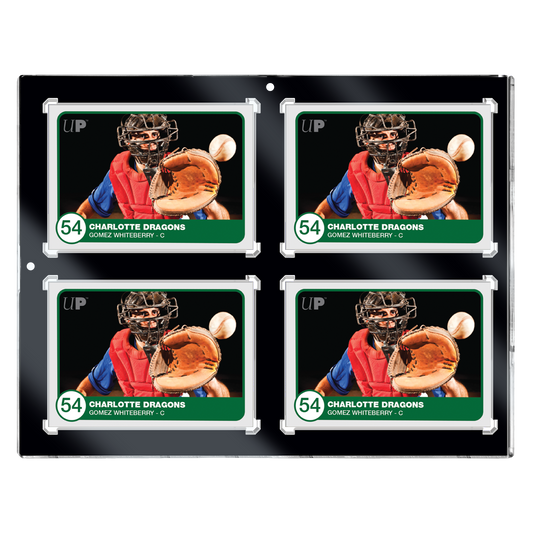 130PT 4-Card Black Border UV ONE-TOUCH Magnetic Holder