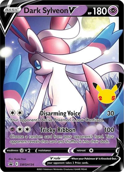 Dark Sylveon V - SWSH134 (SWSH: Sword & Shield Promo Cards) Near Mint Holofoil