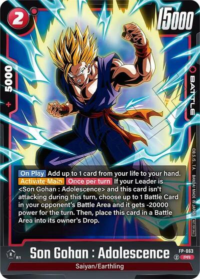 Son Gohan : Adolescence (Tournament Pack 09) (Tournament and Championship Promos) Near Mint