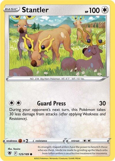 Stantler (SWSH10: Astral Radiance) Near Mint - Nick Nack's Full Frontal Attack