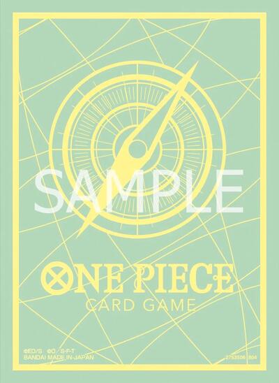 One Piece Card Game Official Sleeves: Assortment 9 Standard Green and Yellow (70-Pack) (Bandai) New