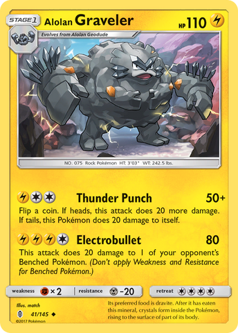 Alolan Graveler (41/145) [Soleil et Lune : Gardiens Rising] 