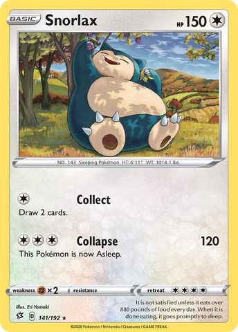 Snorlax (141/192) [Épée &amp; Bouclier: Rebel Clash] 