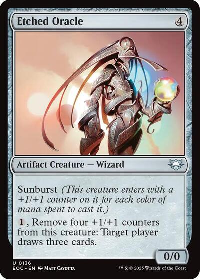 Etched Oracle (Commander: Edge of Eternities) Near Mint - Nick Nack's Full Frontal Attack