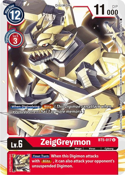 ZeigGreymon (Battle of Omni) Near Mint
