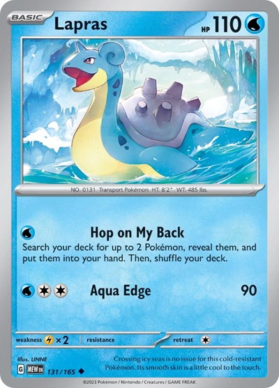 Lapras (Scarlet and Violet: 151) Near Mint