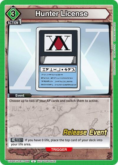 Hunter License (Hunter x Hunter Release Event Cards) Near Mint - Nick Nack's Full Frontal Attack