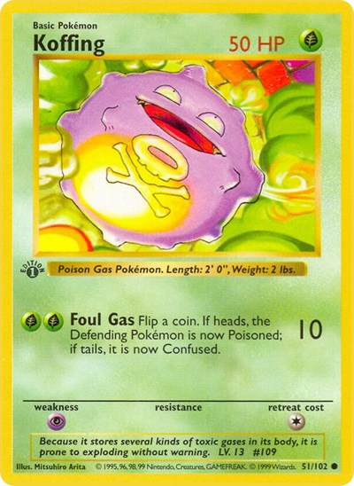 Koffing (Base Set (Shadowless)) Light Play Unlimited