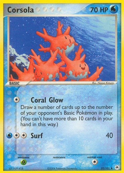 Corsola (Hidden Legends) Light Play