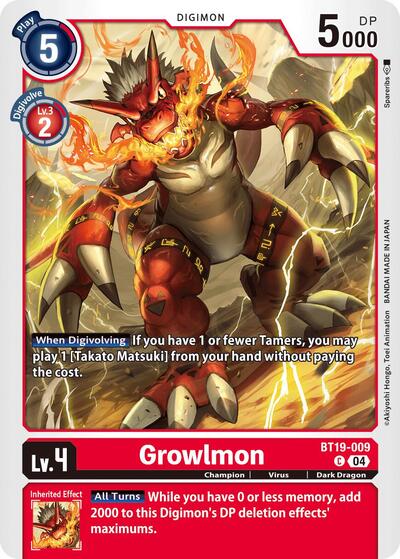 Growlmon (Release Special Booster 2.5) Heavy Play