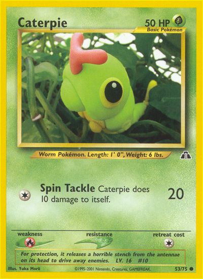 Caterpie (Neo Discovery) Light Play 1st Edition