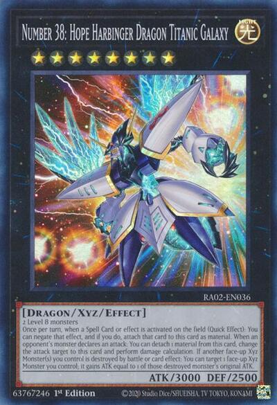 Number 38: Hope Harbinger Dragon Titanic Galaxy (25th Anniversary Rarity Collection II) Near Mint 1st Edition