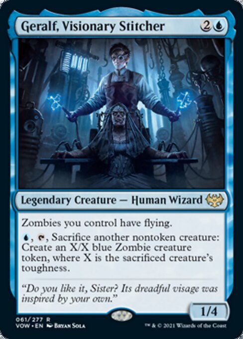 Geralf, Visionary Stitcher (Innistrad: Crimson Vow) Near Mint - Nick Nack's Full Frontal Attack