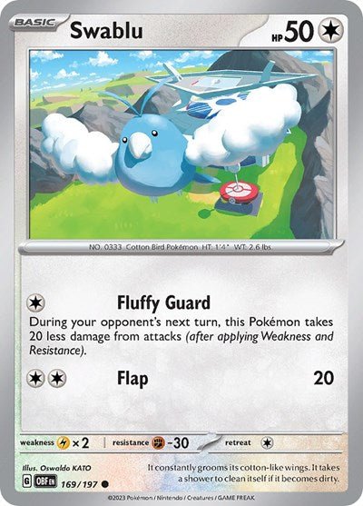 Swablu (Scarlet and Violet: Obsidian Flames) Near Mint - Nick Nack's Full Frontal Attack