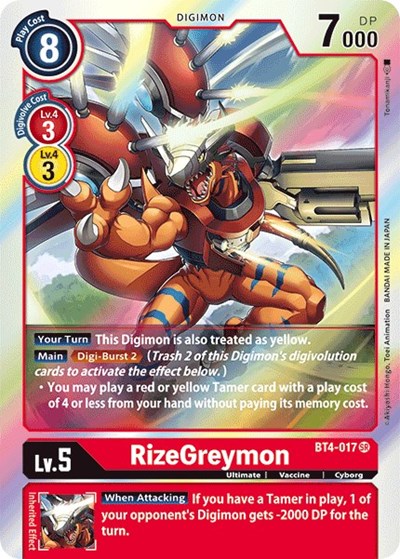 RizeGreymon (Great Legend) Near Mint Foil