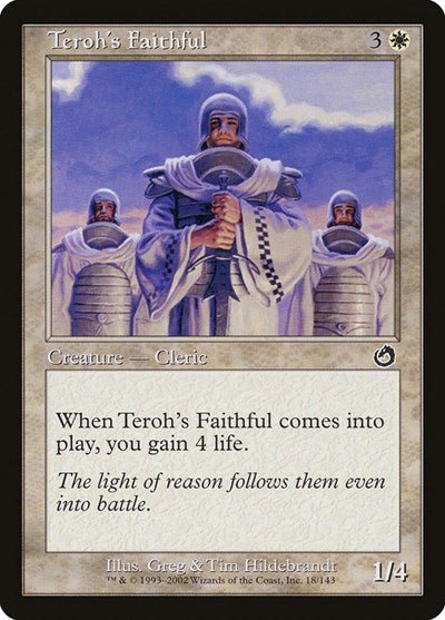 Teroh's Faithful (Torment) Light Play Foil - Nick Nack's Full Frontal Attack
