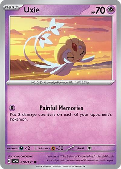 Uxie (SV08: Surging Sparks) Near Mint