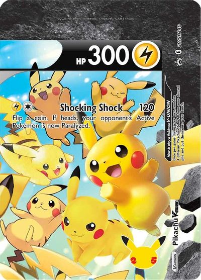 Pikachu V-UNION (SWSH140) (Célébrations) [Épée et Bouclier : Promos Black Star] 