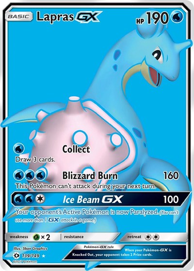 Lapras GX (Full Art) (SM Base Set) Near Mint Holofoil