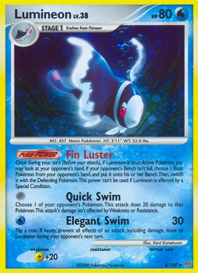 Lumineon (Stormfront) Damaged / Poor Reverse Holofoil
