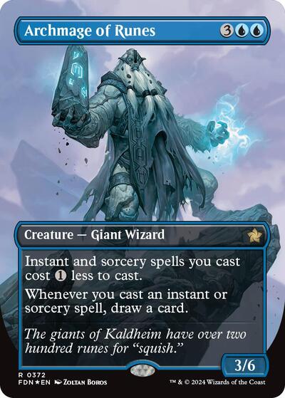 Archmage of Runes (Borderless) (Mana Foil) (Foundations) Near Mint Foil