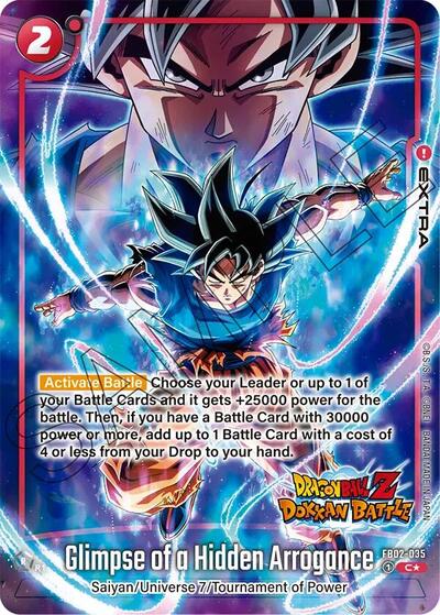 Glimpse of a Hidden Arrogance (Dragon Ball Z Dokkan Battle Alternate Art) (Blazing Aura Alternate Art Reprints) Near Mint Holofoil