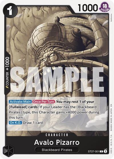 Avalo Pizarro (Starter Deck 27: BLACK Marshall.D.Teach) Near Mint - Nick Nack's Full Frontal Attack