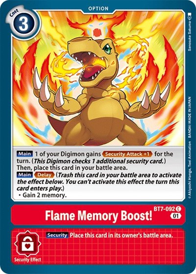 Flame Memory Boost! (The Next Adventure) Near Mint