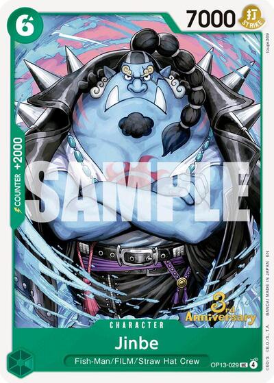 Jinbe (Carrying On His Will: 3rd Anniversary Tournament Cards) Near Mint - Nick Nack's Full Frontal Attack