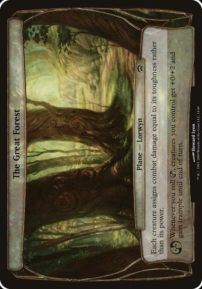 The Great Forest (Planechase) (Oversize Cards) Medium Play - Nick Nack's Full Frontal Attack