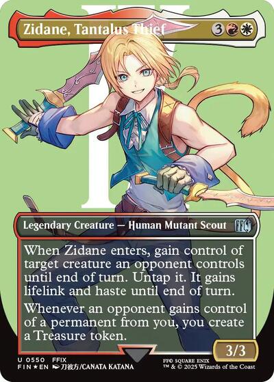 Zidane, Tantalus Thief (Borderless) (Surge Foil) (Universes Beyond: FINAL FANTASY) Near Mint Foil Japanese - Nick Nack's Full Frontal Attack