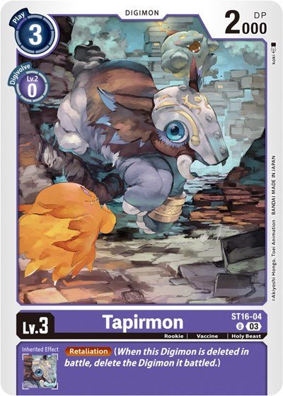 Tapirmon (Starter Deck 16: Wolf of Friendship) Near Mint - Nick Nack's Full Frontal Attack