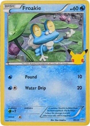 Froakie - 22 (McDonald's 25th Anniversary Promos) Medium Play Holofoil