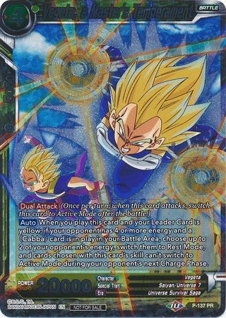 Vegeta, un tempérament de maître (Série 7 Super Dash Pack) (P-137) [Cartes de promotion] 