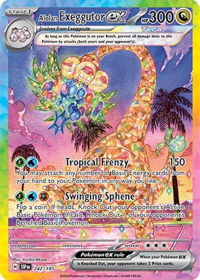 Alolan Exeggutor ex - 242 (SV08: Surging Sparks) Near Mint Holofoil