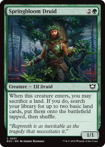 Springbloom Druid (Commander: Edge of Eternities) Near Mint - Nick Nack's Full Frontal Attack