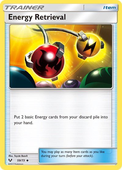 Energy Retrieval (Shining Legends) Near Mint - Nick Nack's Full Frontal Attack
