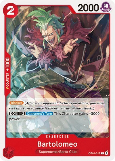 Bartolomeo (Romance Dawn) Near Mint - Nick Nack's Full Frontal Attack