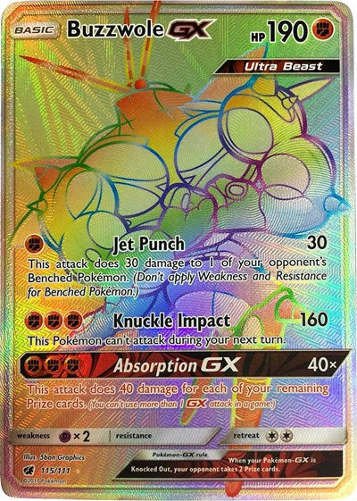 Buzzwole GX (Secret) (SM - Crimson Invasion) Near Mint Holofoil